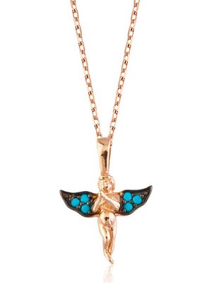 Gümüş Melek Bayan Kolye