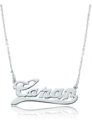 Gümüş Kişiye Özel Isimli Bayan Kolye