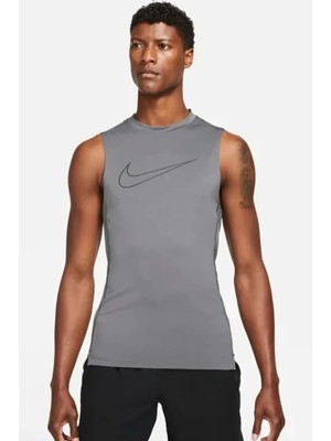 Nike Pro Dri-Fit Training Dar Kesim Erkek Gri Spor Atlet