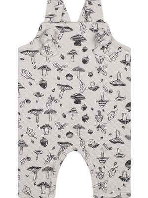 Antebies Organik Bej Kapitone Bebek Salopet