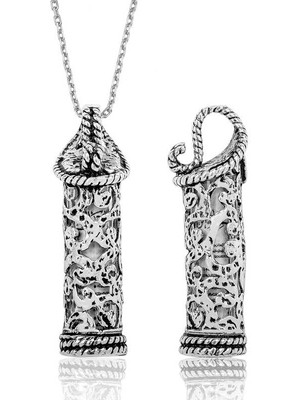 Gümüş Cevşen Bayan Kolye