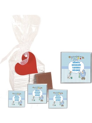 Mynil Madlen Çikolata Aramıza Hoşgeldin Yakışıklı Oğlumuz 35 Adet Jelatin Poşetli Kalpli Etiketli