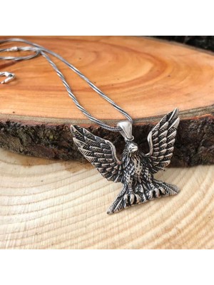 Gümüş Kartal Erkek Kolye