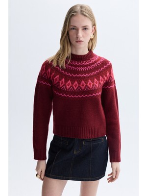 MUDO Jakarlı Bisiklet Yaka Kazak