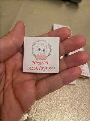 Mynil 50 Adet Yenidoğan Çikolatası Hoşgeldin Bebek Doğum Günü Çikolatası