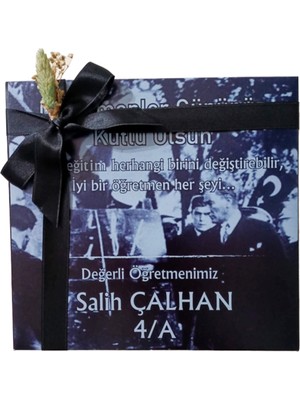 Mynil Öğretmenler Günü Madlen Çikolata Kutusu 64'lü Isme Özel (Pelit Valonia)