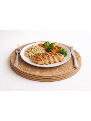 Wicker Rustic Hasır Amerikan Servisi, Supla, Yemek Seti,