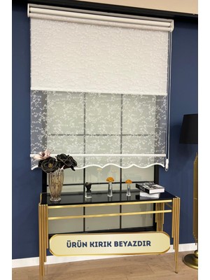 Volper Mekanik VP2001 Çift Mekanizmalı Tül ve %100 Blackout Işık Geçirmez Stor Perde (Kırık Beyaz)