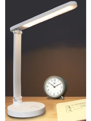 Epilons PS-1912 Şarjlı 40 LED Çalışma Okuma Işığı Kademeli Masa Lambası Ayarlanabilir Renk Tonu ve Parlaklık
