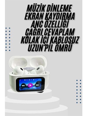 Dokunmatik Ekranlı Air Pro 2 Anc Kulaklık Kablosuz Çok Fonksiyonlu