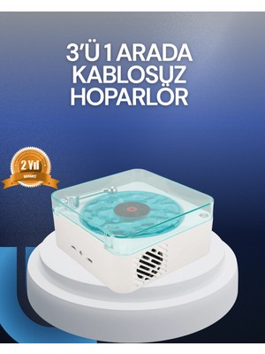 Epilons Bluetooth Hoparlör – 3-Ü-1 Saatli Gece Lambası ve Vintage Tasarım
