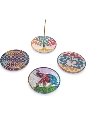 Epilons Obsidian Taşı Yuvarlak Tütsülük