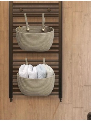 Wicker Rustic Banyo Düzenleyici, Organizer, Havluluk, Peçetelik