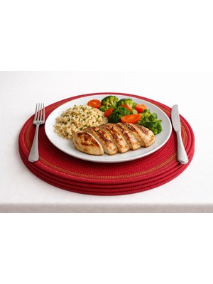 Wicker Rustic Hasır Amerikan Servisi, Supla, Yemek Seti