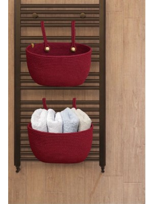 Wicker Rustic Banyo Düzenleyici, Organizer, Havluluk, Peçetelik