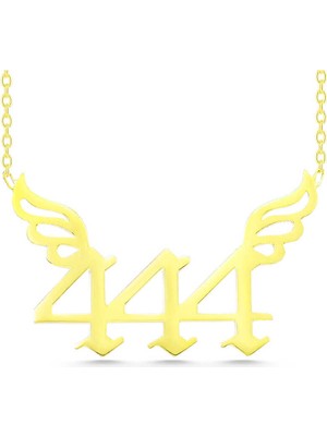 Gümüş Gold 444 Melek Sayısı Kadın Kolye