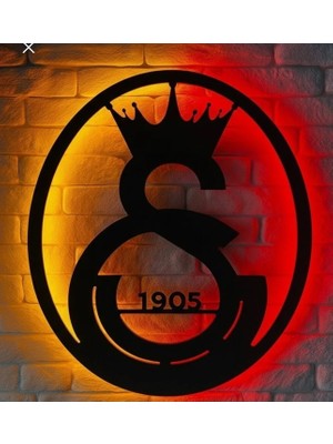 Tasarım Lazer Kesim Galatasaray Işıklı Taraftar Tablo Ahşap