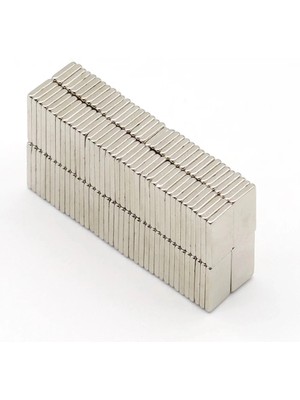 Epilons 20 Adet 15X10X1.5 mm Köşeli Neodyum Mıknatıs N35 Magnet Dayanıklı Nikel Kaplama