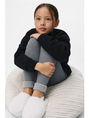 Katia & Bony İçi Havlu Çocuk Tayt Gri Melanj