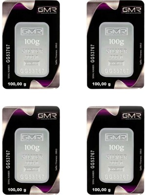 GMR 4 Adet 100 Gram Gümüş Külçe
