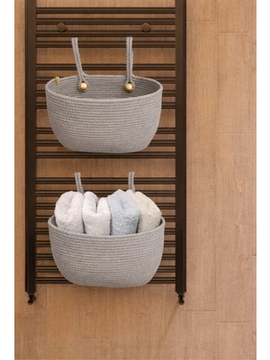 Wicker Rustic Banyo Düzenleyici, Organizer, Havluluk, Peçetelik