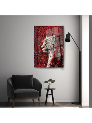 Glitglass Minimalist Yaşam Soyut Sanat Desenli Temperli Cam Tablo