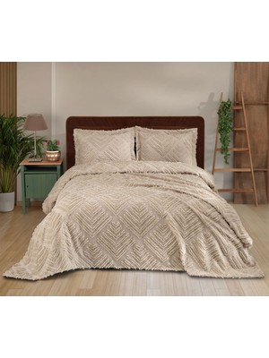 Danteel Home Valencia 3 Parça Çift Kişilik Pike Takımı Bej