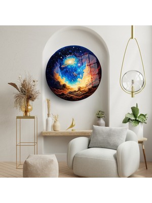 Glitglass Cam Tablo: Kozmik Manzara ile Modern Dekorasyon