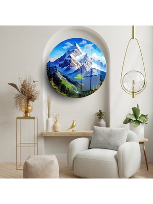 Glitglass Yuvarlak Cam Tablo: “sessiz Yansıma”