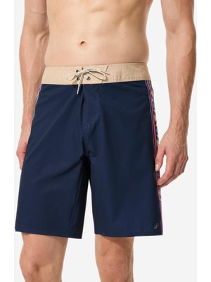 Decathlon Olaian Erkek Uzun 19" Deniz Şortu/boardshort - Mavi - Desenli - 500 Arch