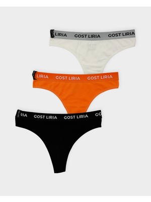 GOST LİRİA Base Kadın String Külot  3 Lü Paket - Çok Renkli