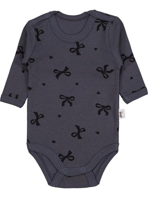 Civil Baby Fiyonk Empirme 1-36 Ay Çıtçıtlı Badi - Gri 2-3 Yaş