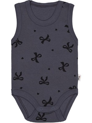Civil Baby Fiyonk Empirme 1-36 Ay Çıtçıtlı Badi - Gri 3-6 Ay