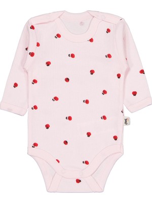 Civil Baby Pembe Uğur Böceği Desenli Çıtçıtlı Badi 3-4 Yaş Düz Kumaş Özellikleri ile