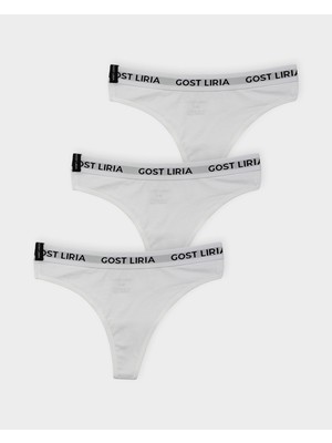 GOST LİRİA Bare Kadın String Külot  3 Lü Paket - Beyaz