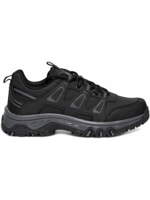 Ayakcity Erkek Outdoor Bağcıklı Kaymaz Taban Sneaker Ayakkabı - Siyah - 39