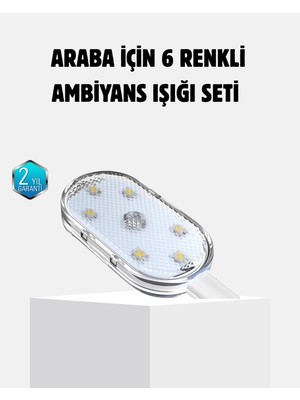 Eco Lounge Kablosuz Manyetik Araba Içi LED Ambiyans Aydınlatma – Pratik Montajlı