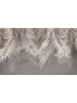 Arterior Wallpaper Koyu Zeminde Palmiye Yaprakları Poster Duvar Kağıdı