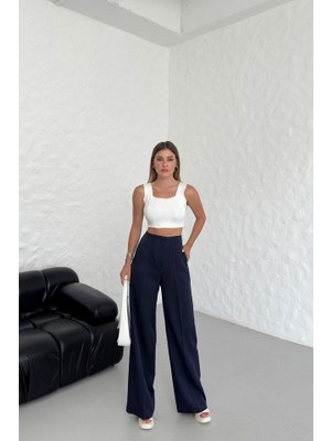 Etiler Collection Yüksek Bel Pensli̇ Palazzo Pantolon