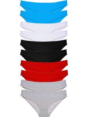 Beta Moda Hub 10 Adet Süper Eko Set Likralı Kadın Slip 528