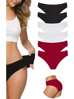 Beta Moda Hub 6 Adet Kadın Dikişsiz Lazer Kesim Esnek Iz Yapmayan Külot S8