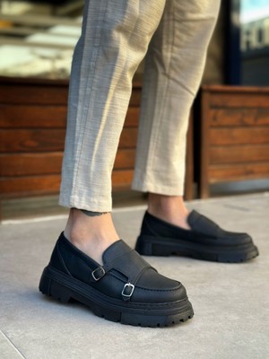 Baybonza BA0242 Tokalı Klasik Yüksek Siyah Taban Erkek Ayakkabı