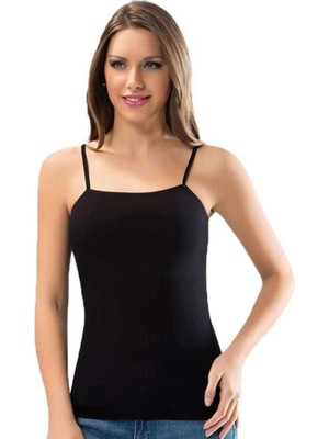 Beta Moda Hub Kota Bayan Ip Askılı Siyah Atlet 6091