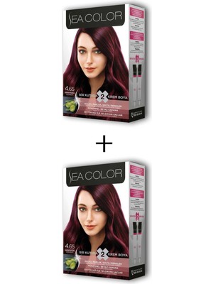 Beta Moda Hub 2x2 Tüp Krem Saç Boyası Seti Şarap Kızılı No:4.65