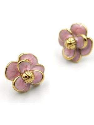 Beta Moda Hub Çiçek Küpe - Pembe