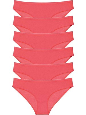 Beta Moda Hub 6 Adet Süper Eko Set Likralı Kadın Slip Külot Fuşya