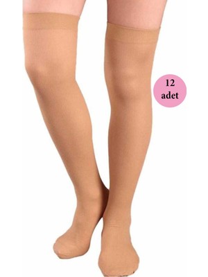 Beta Moda Hub 12 Adet Mus Kaçmaz Lastikli Çorap 70 Denye 38 Bronz