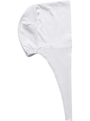 Beta Moda Hub Tesettür Bone Bağcıklı Likralı Beyaz