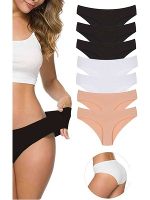 Beta Moda Hub 7 Adet Kadın Dikişsiz Lazer Kesim Esnek Iz Yapmayan Külot S4