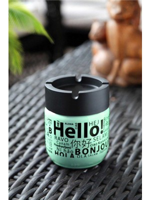 Beta Moda Hub Cam Kokusuz Küllük 425 cc Hello Desenli Yeşil